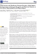 Cover page: Both Nuclear and Membrane Estrogen Receptor Alpha Impact the Expression of Estrogen Receptors and Plasticity Markers in the Mouse Hypothalamus and Hippocampus