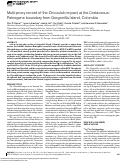 Cover page: Multi-proxy record of the Chicxulub impact at the Cretaceous-Paleogene boundary from Gorgonilla Island, Colombia