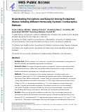 Cover page: Breastfeeding Perceptions and Behavior Among Postpartum Women Initiating Different Hormonally Systemic Contraceptive Methods