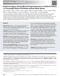 Cover page: Enhanced Upper-Airway Muscle Responsiveness Is a Distinct Feature of Overweight/Obese Individuals without Sleep Apnea