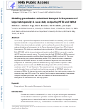 Cover page: Modeling groundwater contaminant transport in the presence of large heterogeneity: a case study comparing MT3D and RWhet