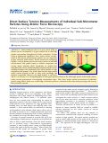 Cover page: Direct Surface Tension Measurements of Individual Sub-Micrometer Particles Using Atomic Force Microscopy