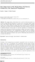 Cover page: Does Imprecision in The Waggle Dance Fit Patterns Predicted by The Tuned-Error Hypothesis?