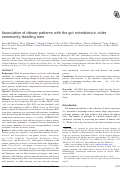 Cover page: Association of dietary patterns with the gut microbiota in older, community-dwelling men.