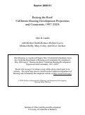 Cover page of Raising the Roof: California Housing Development Projections and Constraints, 1997-2020