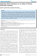 Cover page: Exploring Action Dynamics as an Index of Paired-Associate Learning