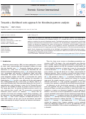 Cover page: Towards a likelihood ratio approach for bloodstain pattern analysis