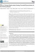 Cover page: Role of Volume Replacement during Neonatal Resuscitation in the Delivery Room.