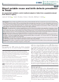 Cover page: Direct potable reuse and birth defects prevalence in Texas: An augmented synthetic control method analysis of data from a population-based birth defects registry.