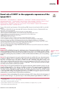 Cover page: Novel role of UHRF1 in the epigenetic repression of the latent HIV-1