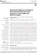 Cover page: Systematic Differences Between Perceptually Relevant Image Statistics of Brain MRI and Natural Images