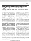 Cover page: Upper-ocean-to-atmosphere radiocarbon offsets imply fast deglacial carbon dioxide release