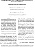 Cover page: Rethinking Probabilities: Why Corpus Frequencies Cannot Capture Speakers' Dynamic Linguistic Behavior