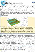 Cover page: Nonlinear Metasurface Based on Giant Optical Kerr Response of Gold Quantum Wells