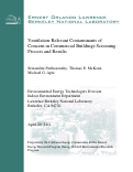 Cover page: Ventilation Relevant Contaminants of Concern in Commercial Buildings Screening
Process and Results