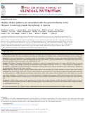 Cover page: Healthy dietary patterns are associated with the gut microbiome in the Hispanic Community Health Study/Study of Latinos.