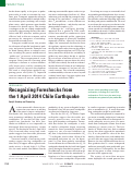 Cover page: Recognizing Foreshocks from the 1 April 2014 Chile Earthquake