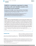 Cover page: SNAP23 is selectively expressed in airway secretory cells and mediates baseline and stimulated mucin secretion