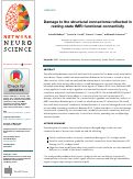 Cover page: Damage to the structural connectome reflected in resting-state fMRI functional connectivity