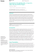 Cover page: Hypertensive Encephalopathy: A Case of a Male Who Bit Off His Fingers