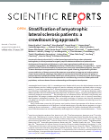 Cover page: Stratification of amyotrophic lateral sclerosis patients: a crowdsourcing approach