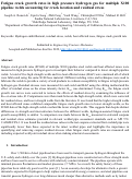 Cover page: Fatigue crack growth rates in high pressure hydrogen gas for multiple X100 pipeline welds accounting for crack location and residual stress