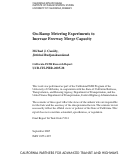 Cover page: On-Ramp Metering Experiments to Increase Freeway Merge Capacity