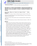 Cover page: Divergence in cortical representations of threat generalization in affective versus perceptual circuitry in childhood: Relations with anxiety