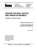 Cover page: Housing Finance and the Savings and Loan Industry