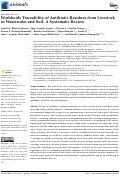 Cover page: Worldwide Traceability of Antibiotic Residues from Livestock in Wastewater and Soil: A Systematic Review