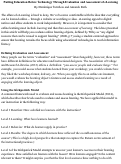 Cover page: PUTTING THE ED BEFORE THE TECH: EVALUATION AND ASSESSMENT OF ELEARNING