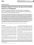 Cover page: Population dynamics of rhesus macaques and associated foamy virus in Bangladesh