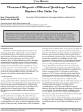 Cover page: Ultrasound Diagnosis of Bilateral Quadriceps Tendon Rupture After Statin Use