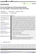 Cover page: Recent developments in biosensing methods for extracellular vesicle protein characterization