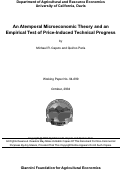 Cover page: An Atemporal Microeconomic Theory and an Empirical Test of Price-Induced Technical Progress