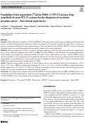 Cover page: Feasibility of late acquisition [68Ga]Ga-PSMA-11 PET/CT using a long axial field-of-view PET/CT scanner for the diagnosis of recurrent prostate cancer-first clinical experiences.