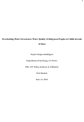 Cover page: Decolonizing Water Governance: Water Quality of Indigenous Peoples in California and Arizona