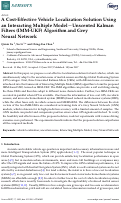 Cover page: A Cost-Effective Vehicle Localization Solution Using an Interacting Multiple Model−Unscented Kalman Filters (IMM-UKF) Algorithm and Grey Neural Network