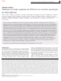 Cover page: Analysis of exome sequence in 604 trios for recessive genotypes in schizophrenia