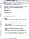 Cover page: A Randomized Controlled Trial of a Cervical Cancer Education Intervention for Latinas Delivered Through Interactive, Multimedia Kiosks