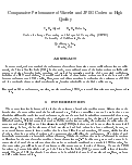 Cover page: Comparative Performance of Wavelets and JPEG Coders at High Quality