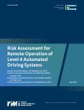 Cover page of Risk Assessment for Remotely Operation of Level 4 Automated Driving Systems in Mobility as a Service Transport