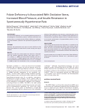 Cover page: Folate Deficiency Is Associated With Oxidative Stress, Increased Blood Pressure, and Insulin Resistance in Spontaneously Hypertensive Rats