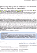 Cover page: Identification of the Kappa-Opioid Receptor as a Therapeutic Target for Oligodendrocyte Remyelination.