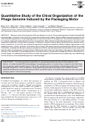 Cover page: Quantitative Study of the Chiral Organization of the Phage Genome Induced by the Packaging Motor