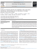 Cover page: Treatment of metastatic placental site trophoblastic tumor with surgery, chemotherapy, immunotherapy and coil embolization of multiple pulmonary arteriovenous fistulate