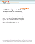 Cover page: Droplet barcoding for massively parallel single-molecule deep sequencing