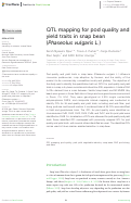 Cover page: QTL mapping for pod quality and yield traits in snap bean (Phaseolus vulgaris L.).