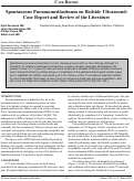 Cover page: Spontaneous Pneumomediastinum on Bedside Ultrasound: Case Report and Review of the Literature