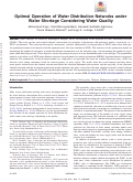 Cover page: Optimal Operation of Water Distribution Networks under Water Shortage Considering Water Quality